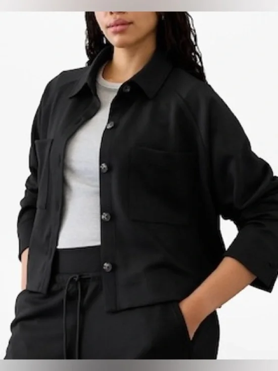 Athleta Allure Shirt Jacket
Womens Crop Long Sleeve Button Front - Picture 1 of 14